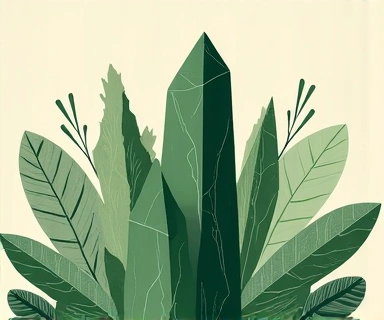 Abstract representation of mineral crystals and earth elements