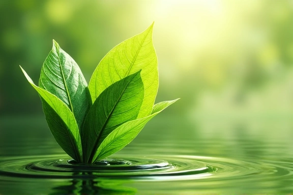 Abstract image of intertwining natural elements representing synergy
