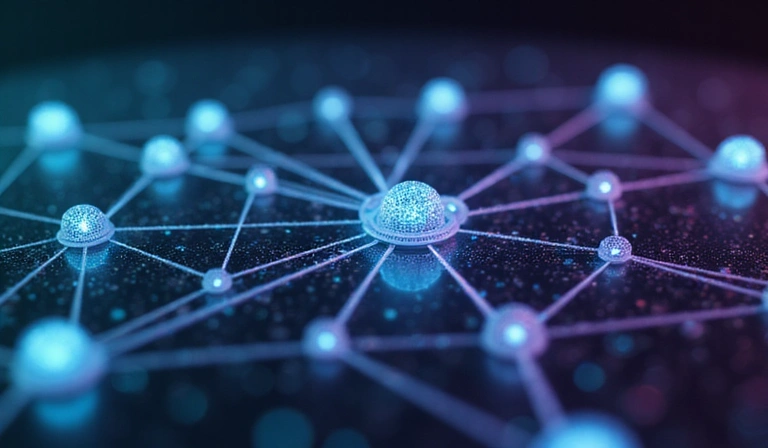 Abstract image of interconnected nodes, representing third-party links and external connections